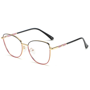Nouvelles lunettes anti-lumière bleue 2026 pour femmes, monture œil-<span class=keywords><strong>de</strong></span>-chat haut <span class=keywords><strong>de</strong></span> gamme, branches <span class=keywords><strong>à</strong></span> ressort en métal, <span class=keywords><strong>verres</strong></span> photochromiques anti-lumière bleue - Product Image 4