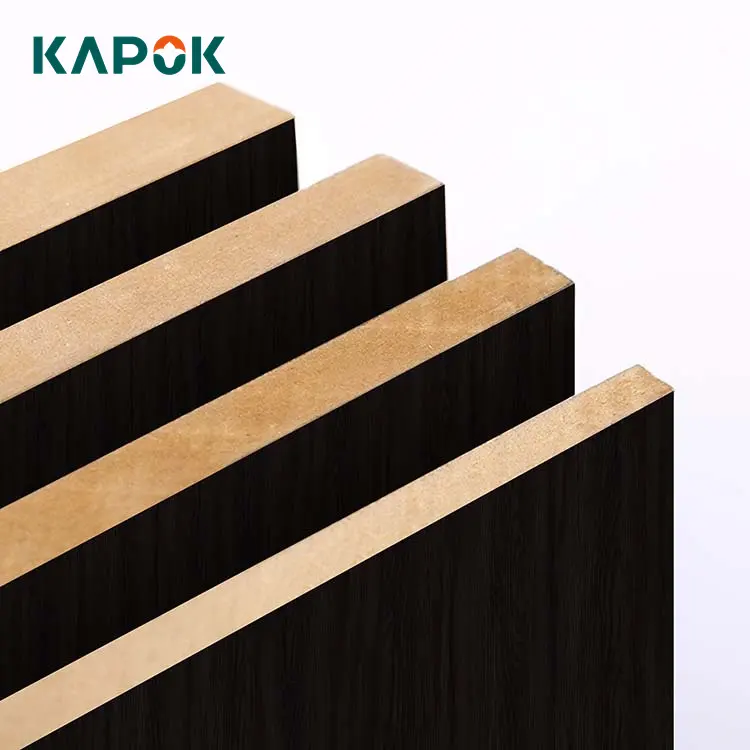 High Quality Kapok Synchronous Synchronize Embossing Melamine Wood Grain Paper Faced MDF Price for Kitchen Cupboard Cabinet