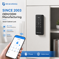 Serrure de casier électronique sans clé Bluetooth TTlock en alliage d'aluminium pour sauna, spa et vestiaire, avec déverrouillage par carte RFID et application