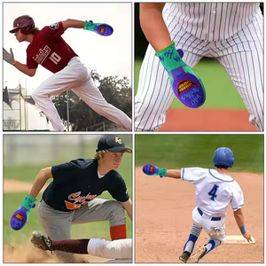 Gants de baseball en néoprène, vente en gros, colorés, pour jeunes, droitier et gaucher, mitaines de glisse pour le baseball - Product Image 5