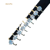 Bague en moissanite taille marquise de 1, 2 et 3 carats pour femme en argent sterling S925 avec sertissage de pierres tendance et service personnalisé