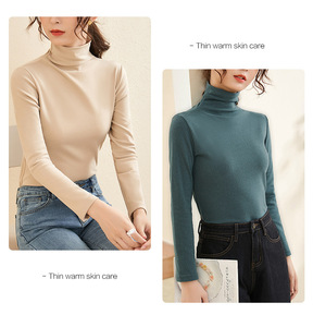 Maglietta <span class=keywords><strong>termica</strong></span> a collo alto M-XXL con 50% di sconto da <span class=keywords><strong>donna</strong></span> invernale spessa autoriscaldante interna a maniche lunghe - Product Image 3