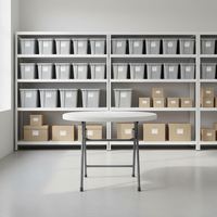 Table de ferme pliante légère en HDPE avec structure en acier, idéale pour la location événementielle, les fêtes, les pique-niques et l'extérieur
