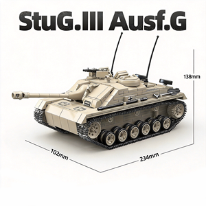 Serie de la Segunda Guerra Mundial, <span class=keywords><strong>StuG</strong></span> <span class=keywords><strong>III</strong></span> Ausf G Alemán, Escala 1:28, Vehículo Militar, Bloques de Construcción de Plástico ABS, Modelo de Juguete Unisex - Product Image 4