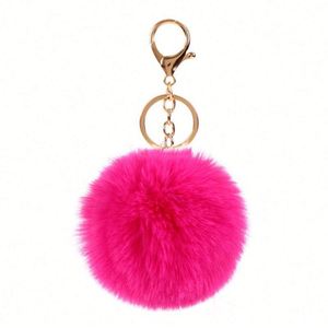 En gros Porte-clés pompon en fausse fourrure de lapin, doux et moelleux, pour sacs, sacs fourre-tout et voitures, idéal comme cadeau - Product Image 1