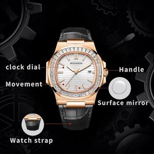 Reloj de Pulsera para Hombre con Diamantes Mosinite, Reloj de Acero Inoxidable, Logotipo Personalizado, Reloj Automático, Relojes Mecánicos de Lujo para Hombre - Product Image 5