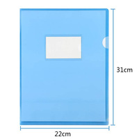Pochette de documents transparente A4 personnalisée en plastique PP PVC Fournitures de bureau transparentes en forme de L avec logo personnalisé Motif de sac