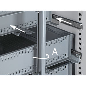 Établi réglable Fami Master BR 150cm avec plateau en bois et 2 coffres à 4 tiroirs - Product Image 5