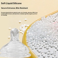 Sucette en silicone liquide pour bébé, nouveau-né, large ouverture, design logo, flexible, résistante aux déchirures, pour l'alimentation au lait maternel et aux formules