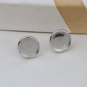Pendientes de Plata de Ley S925 Hechos a Mano con Diseño de Rayo, Estilo Coreano, con Perlas de 8-12 mm, Base Vacía, Chapados en Oro, Accesorios para Oreja 4234 - Product Image 3