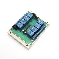 Télécommande sans fil LED, 6 v dc 12v, 8 canaux, interrupteur de sortie relais Radio RF 315/433MHz, Circuit imprimé récepteur