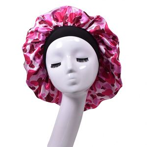 Bonnet en satin élastique imprimé 36*36cm avec large bande, foulard en soie, bonnets de nuit personnalisables avec logo pour femmes - Product Image 3