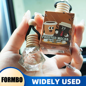 Ambientadores de Coche Cuadrados Modernos Personalizados, Ambientadores Colgantes de Vidrio Líquido con Aceite Esencial, Fragancia de Colonia de Larga Duración - Product Image 4