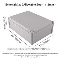 Boîtier de jonction électrique étanche et anti-poussière IP65 en plastique ABS pour projet, boîte de conduit pour enclos électrique extérieur, couleur personnalisée