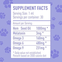 Huile de chanvre en gros pour chiens et chats – Complément alimentaire pour animaux avec vitamines pour soulager l'anxiété et le stress