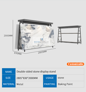 Support en granit industriel en forme de A avec barres transversales antidérapantes pour l'affichage de dalles de marbre - Product Image 4