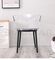 Vente en gros de meubles de cuisine chaise Sedie design moderne et élégant chaise de salle à manger nordique colorée en plastique acrylique transparent pour table
