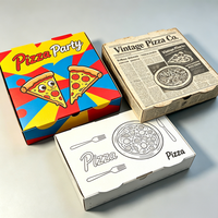 Boîte alimentaire en kraft anti-graisse personnalisée pour pizza, hamburger, frites, restaurant, vente en gros