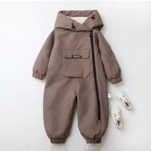 Newborn Bear Warmer <b>Snowsuit</b> Cotton Fleece Hooded Romper Jumpsuit for Baby Girl Boy Baby Clothes - Product Image 1