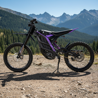 Nouvelle Moto Tout-Terrain Électrique 2025 Falcon Pro 72V 10kW Vitesse Max >80km/h Noir et Violet Fabriquée en Chine
