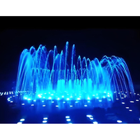 Fuente de Agua Musical Moderna para Exteriores con Luces LED RGB de Arcoíris para Decoración de Jardín, Hotel, Plaza y Paisaje