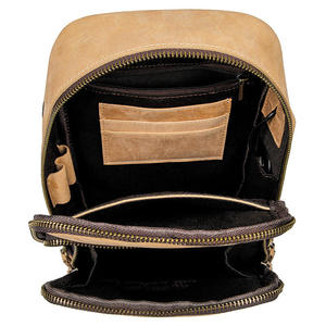Sac bandoulière homme en cuir Crazy Horse Andong, fait main, grande capacité, style rétro, sacoche de poitrine, sac à bandoulière - Product Image 5