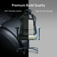 Chaise de bureau exécutive moderne pivotante et inclinable à 180 degrés en cuir PU, optimisée pour l'e-sport et la position assise prolongée