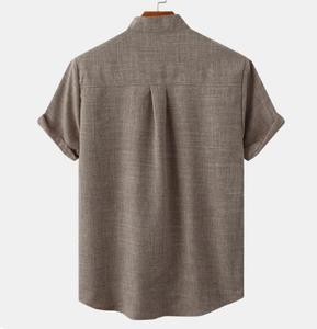 Camicie da <span class=keywords><strong>uomo</strong></span> a manica corta semplici di alta qualità da <span class=keywords><strong>uomo</strong></span> in bianco <span class=keywords><strong>oversize</strong></span> <span class=keywords><strong>camicia</strong></span> Casual in <span class=keywords><strong>lino</strong></span> di cotone per <span class=keywords><strong>uomo</strong></span> - Product Image 2
