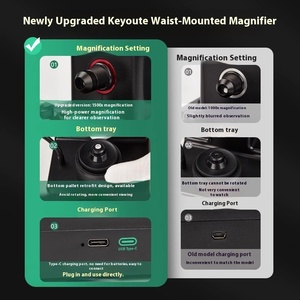 Kct KCT-ES1000 LED Nguồn Ánh Sáng <span class=keywords><strong>HD</strong></span> Magnifier Kính Hiển Vi Kỹ Thuật Số IP67 Đánh giá LCD Hiển Thị Kim Cương Mã Vòng Nhận Dạng - Product Image 3