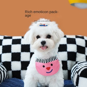 Fabricante personalizado diseño libre mascota perro cachorro gato cuello bufanda lavable bordado perro Bandana con logotipo - Product Image 2