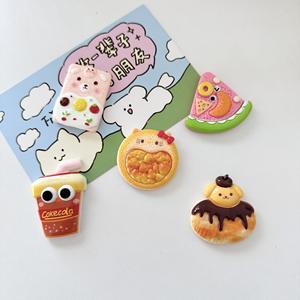 Bande dessinée écologique bricolage résine accessoires mignon rose Hamburger cochon crème pince à <span class=keywords><strong>cheveux</strong></span> coque de téléphone <span class=keywords><strong>boucle</strong></span> de chaussure - Product Image 3