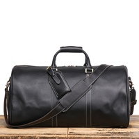 Sac de voyage en cuir de vachette de qualité supérieure, fabriqué en usine, pour homme, style vintage, pour les voyages d'affaires, les week-ends, avec compartiment pour chaussures
