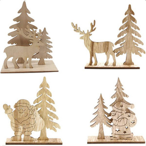 Cross-border wooden handicrafts <b>Christmas</b> snowman reindeer reindeer <b>Christmas</b> <b>tree</b> wooden party family <b>table</b> decorations - Product Image 1