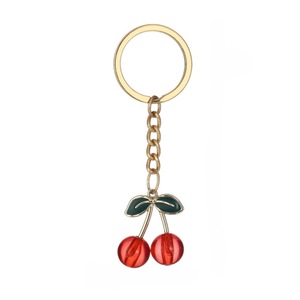 Lindo Llavero Mini Cereza de Metal, Colgante para Teléfono, Accesorio para Coche, Colgante para Bolso - Product Image 5