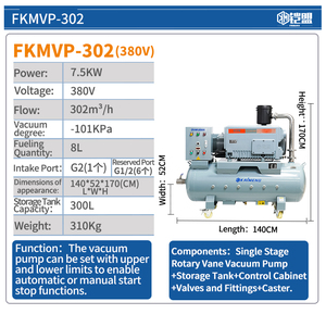 Voll automatische Vakuumpumpen station 1,5 kW Unterdruck station mit hohem Durchfluss - Product Image 2