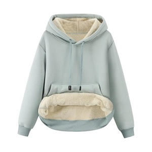 Sweat à capuche en sherpa chaud |   Pull en polaire épais avec doublure en peluche, poche kangourou et capuche réglable |   Fournisseur OEM/ODM de logos personnalisés - Product Image 1