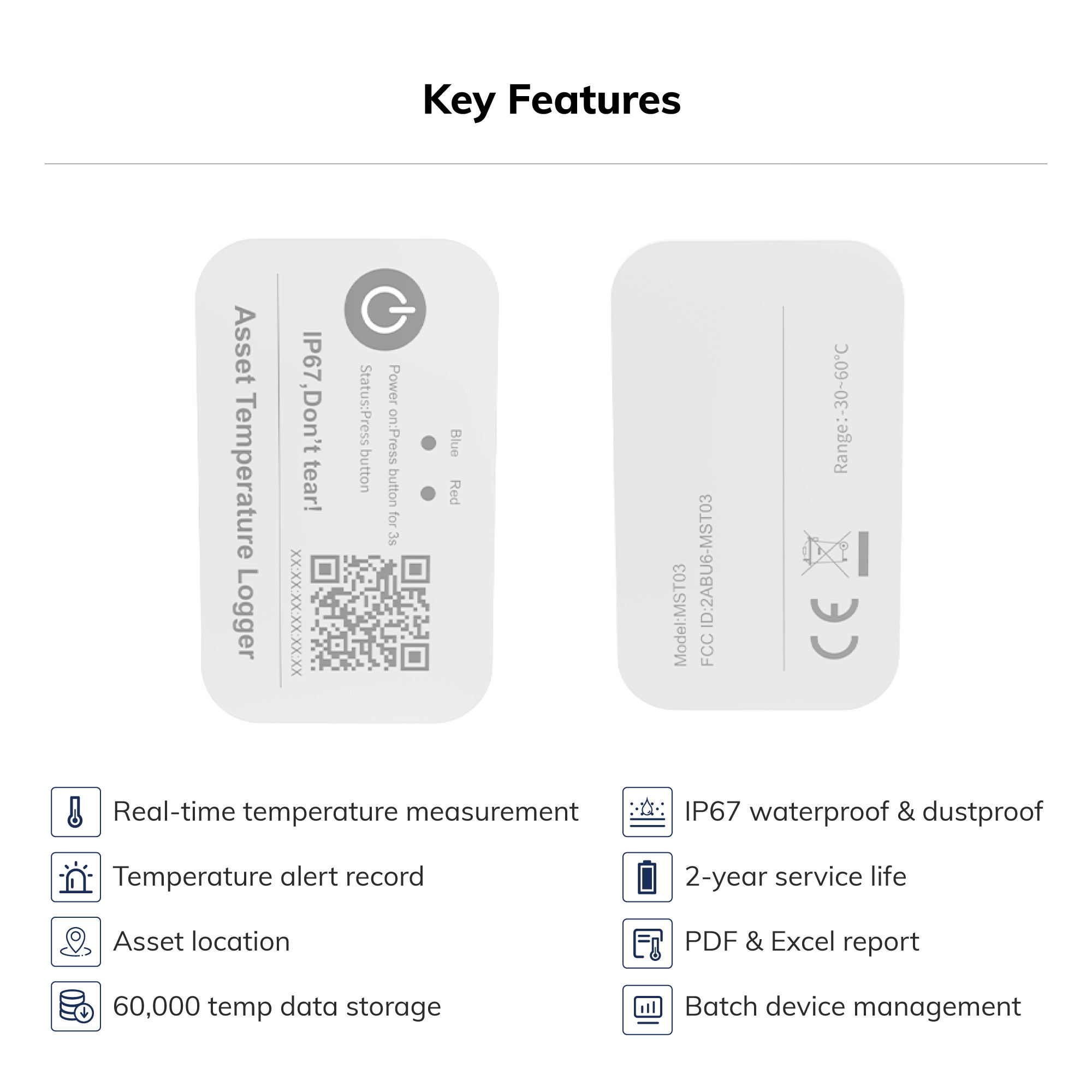 Balise d'enregistreur de température MST03 Asset
