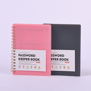 Tùy chỉnh Bảng chữ cái Tab chỉ số mật khẩu cuộn dây <span class=keywords><strong>notepad</strong></span> A6 Kích thước cuộc họp kinh doanh máy tính xách tay da <span class=keywords><strong>PP</strong></span> bìa cho văn phòng sử dụng - Product Image 6