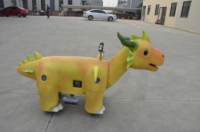 Modèle de scooter animatronique électrique personnalisé à monnayeur pour enfants, en forme de dinosaure, pour parcs d'attractions et centres commerciaux