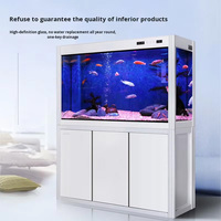 Aquarium sur pied de luxe en alliage d'aluminium pour poissons rouges, verre trempé – Petite/grande taille, design moderne intelligent, sans changement d'eau