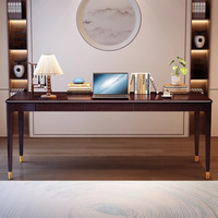 Nouveau bureau en bois massif de style chinois, bureau simple pour la calligraphie avec tiroirs, adapté à un usage domestique et à une chambre à coucher