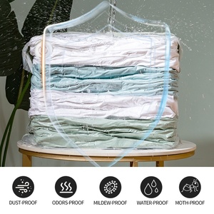 TAILI 2PCK Premium High Quality Strong Space Saver Bag Vacuum Compression Storage Bags for Clothes <strong>Big</strong> Bedding <strong>Closet</strong> Saving - Product Image 2