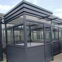 Pos Keamanan Kecil yang Dapat Disesuaikan, Rumah Penjaga Modern, Kotak Pengawas Luar Ruangan, Ruang Kantor Prefabrikasi Portabel untuk Penjaga