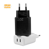 Chargeur rapide double port USB-C PD 40W/20W à succès avec protection OTP, compatible PD3.0 et QC3.0, écologique, pour téléphone/appareil photo, adaptateur US/EU/UK