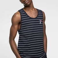 Débardeur Homme en Coton Tricoté Brodé de Haute Qualité, 100% Coton, Écologique, Respirant, Anti-boulochage, Anti-rétrécissement, Motif Dessin Animé Tendance
