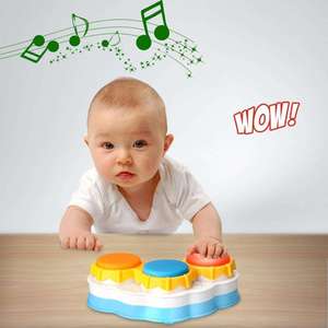 Jouets musicaux pour bébés, tambours et clavier de piano - Instruments de <span class=keywords><strong>musique</strong></span> pour tout-petits pour l'apprentissage et le développement, 6-12 <span class=keywords><strong>mois</strong></span>, plastique ABS - Product Image 2