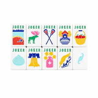 Jeu de Mahjong en Acrylique Thème Portuaire 160 Tuiles Design Balise et Phare Côtier Luxe Portable Durable Cadeaux Nautiques Décoration