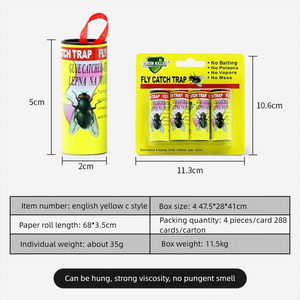 Piège <span class=keywords><strong>à</strong></span> mouches collant double face non toxique avec forte puissance de capture et utilisation instantanée sans résidu pour la <span class=keywords><strong>maison</strong></span> et la cuisine – En stock - Product Image 2