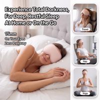 Masque de sommeil rafraîchissant lesté, masque oculaire 3D occultant pour dormir, sangle réglable, masque de sommeil compatible avec les cils pour la relaxation