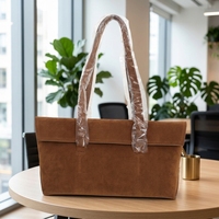 Sac en daim marron vintage de haute qualité pour femmes, grande capacité, sac à bandoulière pour femmes, sac fourre-tout classique pour le travail, sac à main pour femmes